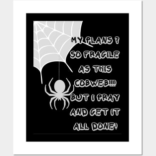 SPIDER COBWEB DESIGN Posters and Art